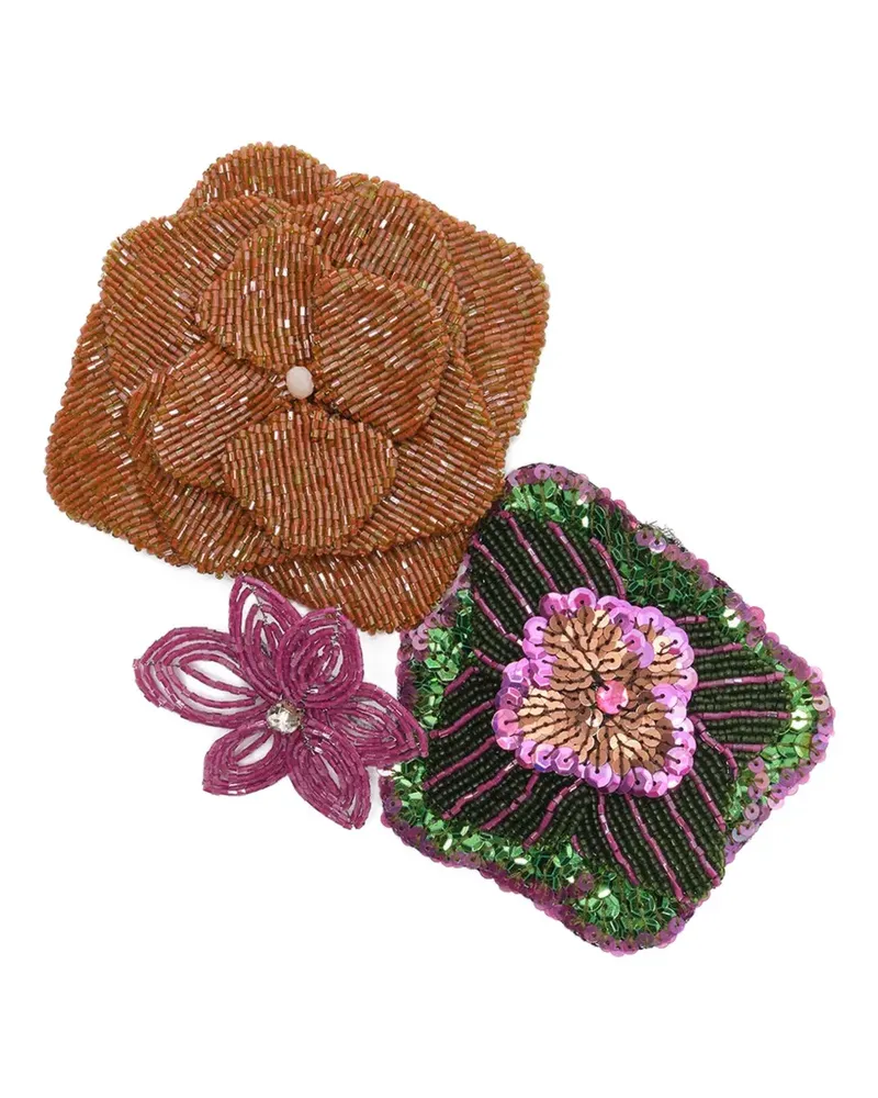 Maliparmi floral beaded brooch set - Braun Braun