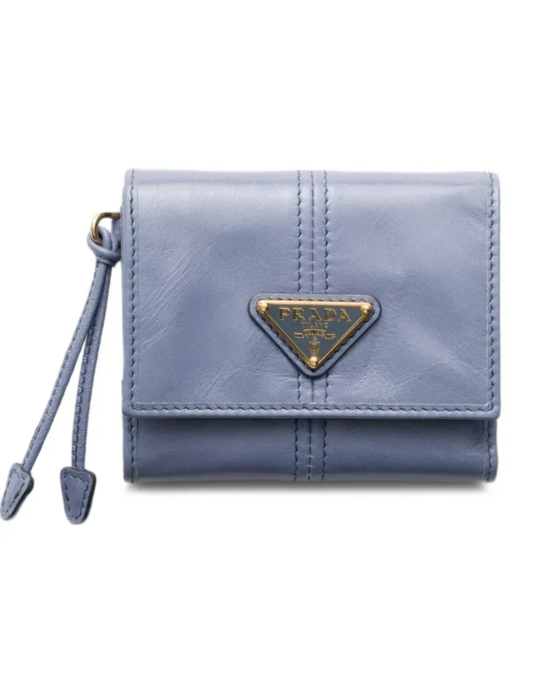 Prada small leather wallet - Blau Blau