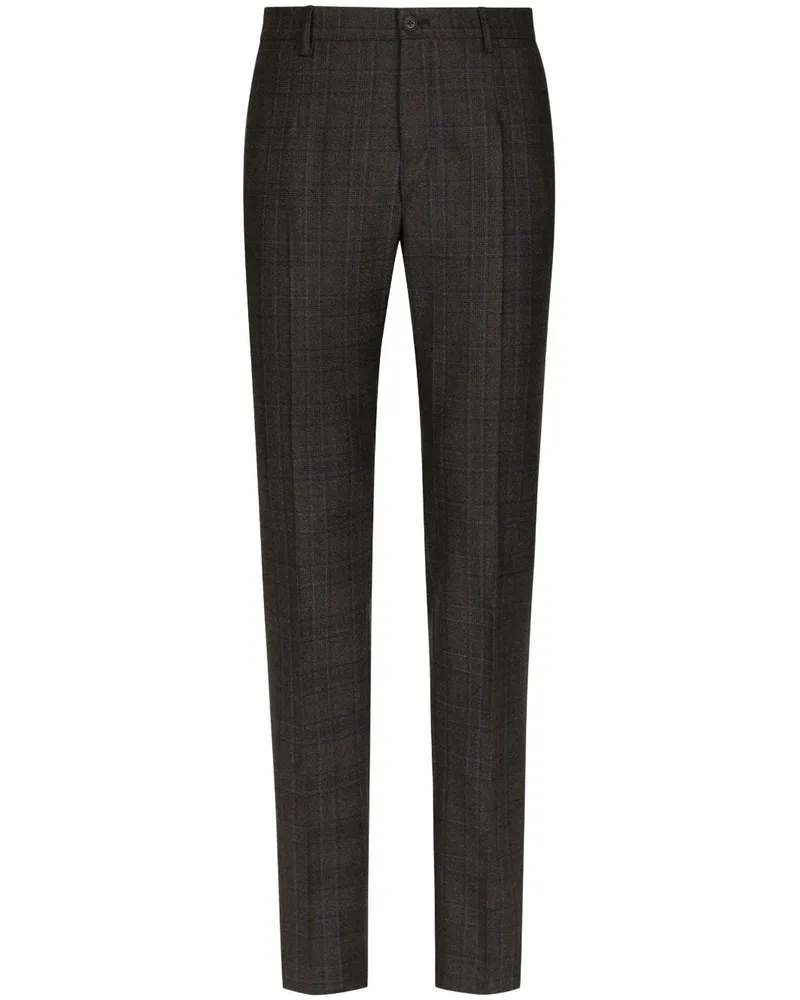 Dolce & Gabbana Klassische Hose mit Karomuster - Braun Braun