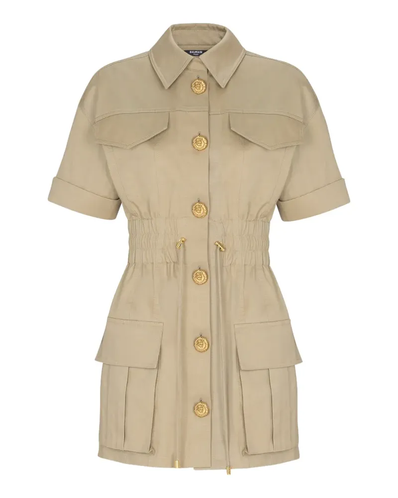 Balmain Kleid mit Taschen - Nude Nude