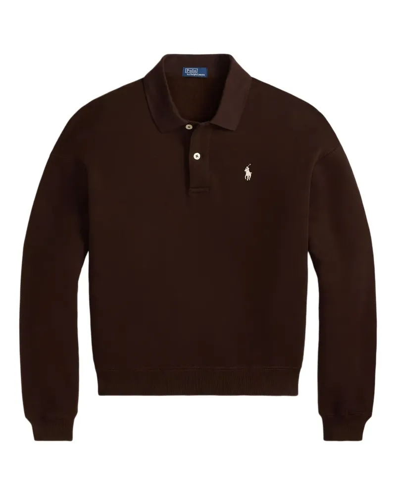 Ralph Lauren Fleece-Sweatshirt mit Polokragen - Braun Braun