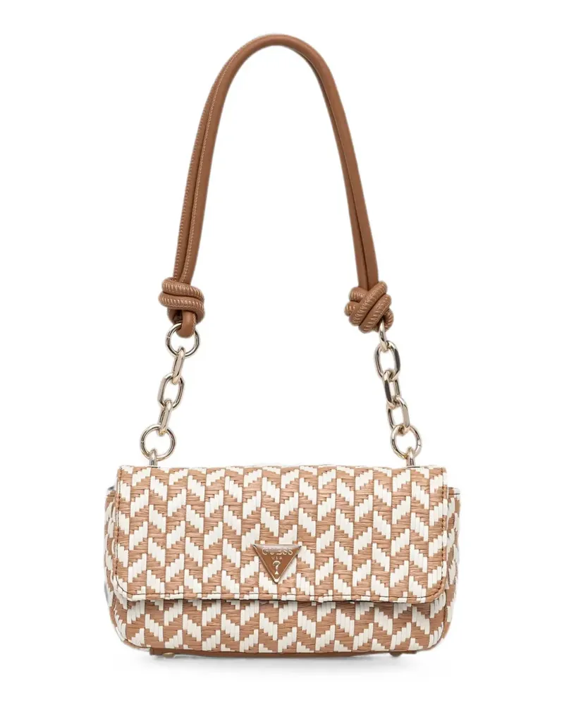 Guess Tessi woven chevron tote bag - Nude Nude