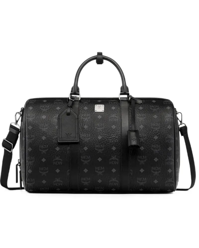MCM Kleine Ottomar Maxi Visetos Reisetasche - Schwarz Schwarz