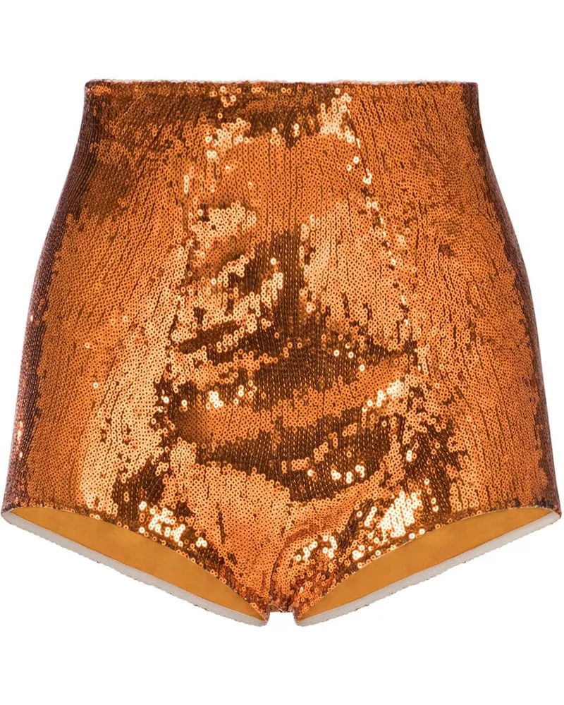 Dolce & Gabbana Shorts mit Pailletten - Orange Orange