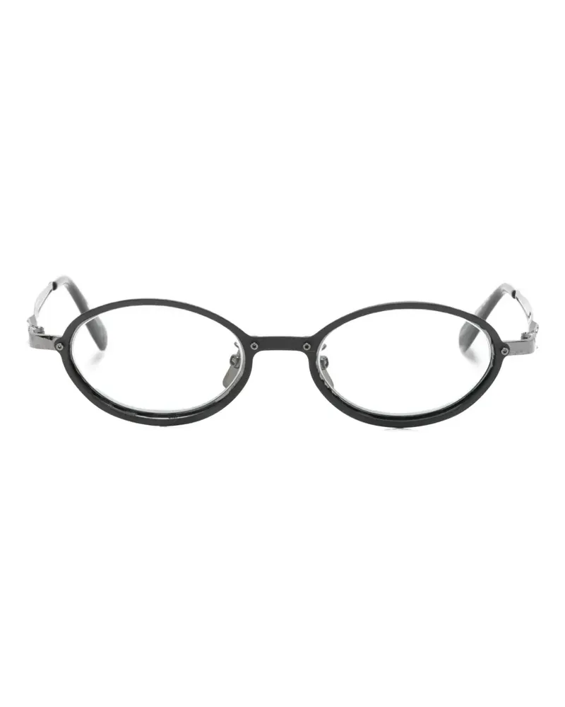 KUBORAUM Sonnenbrille mit rundem Gestell - Grau Grau