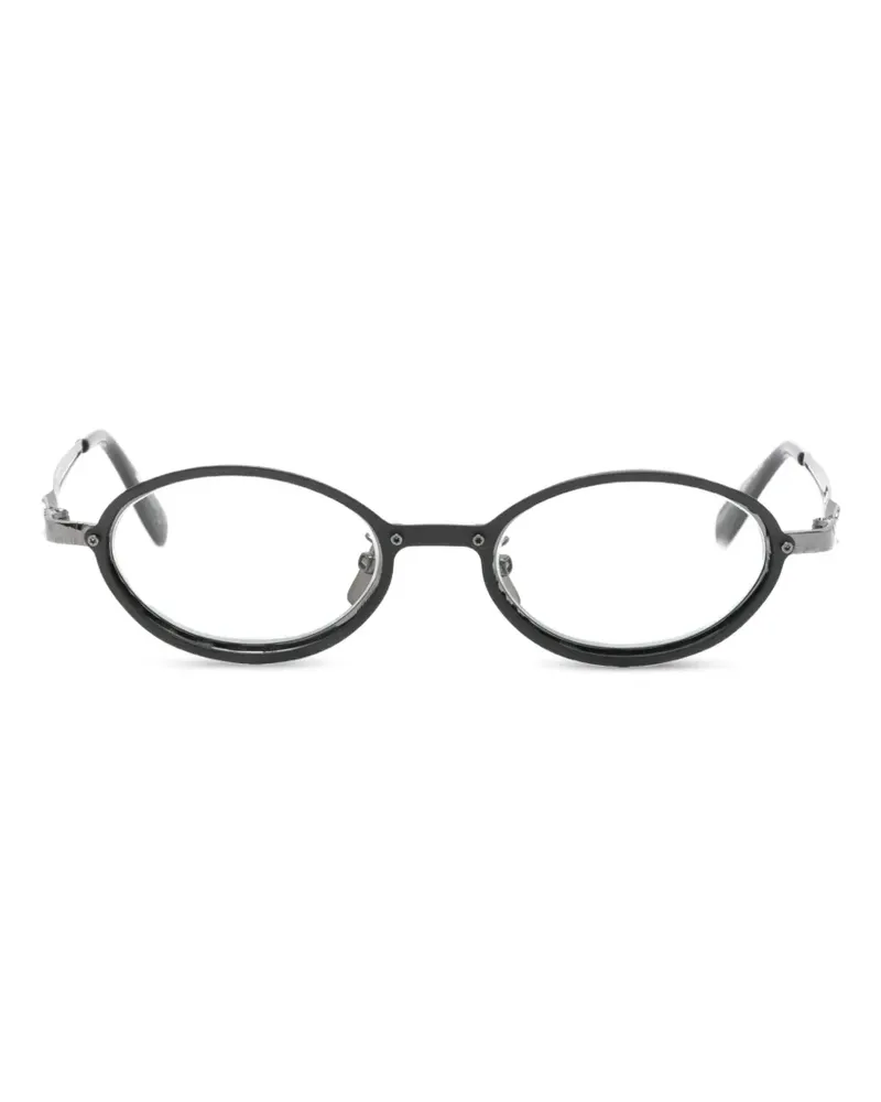 KUBORAUM Sonnenbrille mit rundem Gestell - Grau Grau