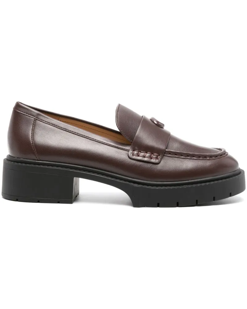 Coach Leah Loafer mit Logo-Schild 45mm - Braun Braun