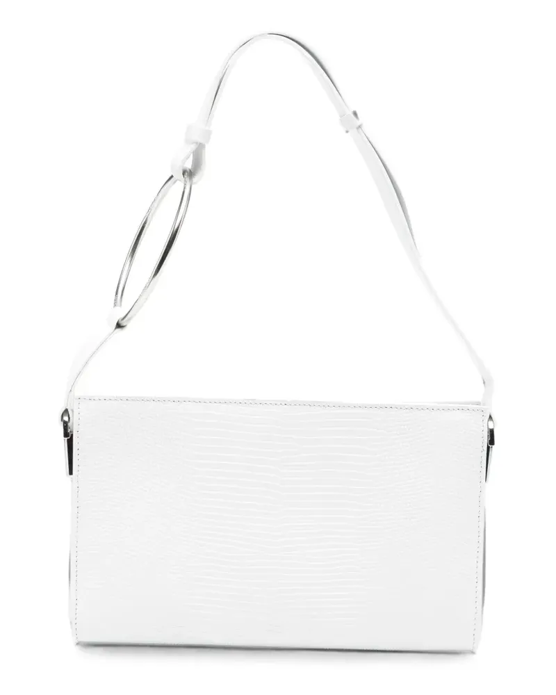 Dondup ring-detail pebbled tote bag - Weiß Weiß