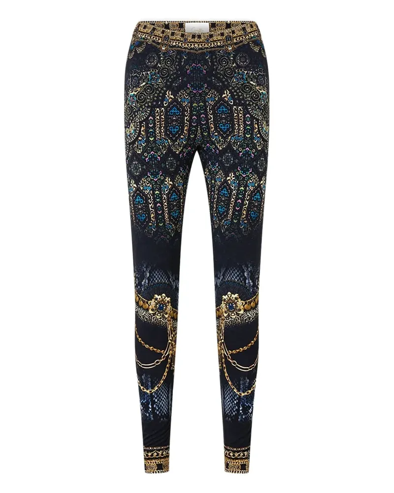 Camilla Leggings mit Song of the Solstice-Print - Schwarz Schwarz
