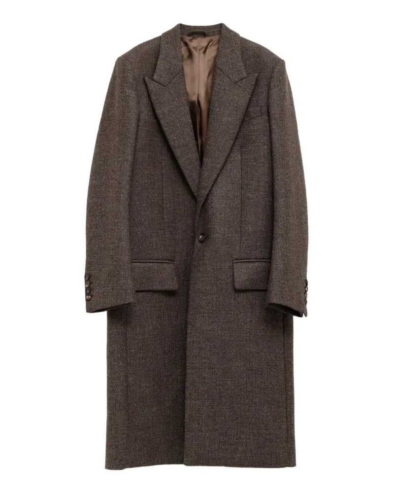 Acne Studios Einreihiger Mantel - Braun Braun