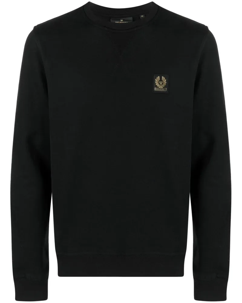 Belstaff Sweatshirt mit Logo-Patch - Schwarz Schwarz