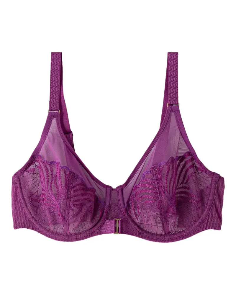 Chantelle BH mit besticktem Mesh-Einsatz - Violett Violett