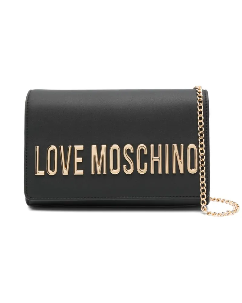 Moschino Umhängetasche mit Logo - Schwarz Schwarz