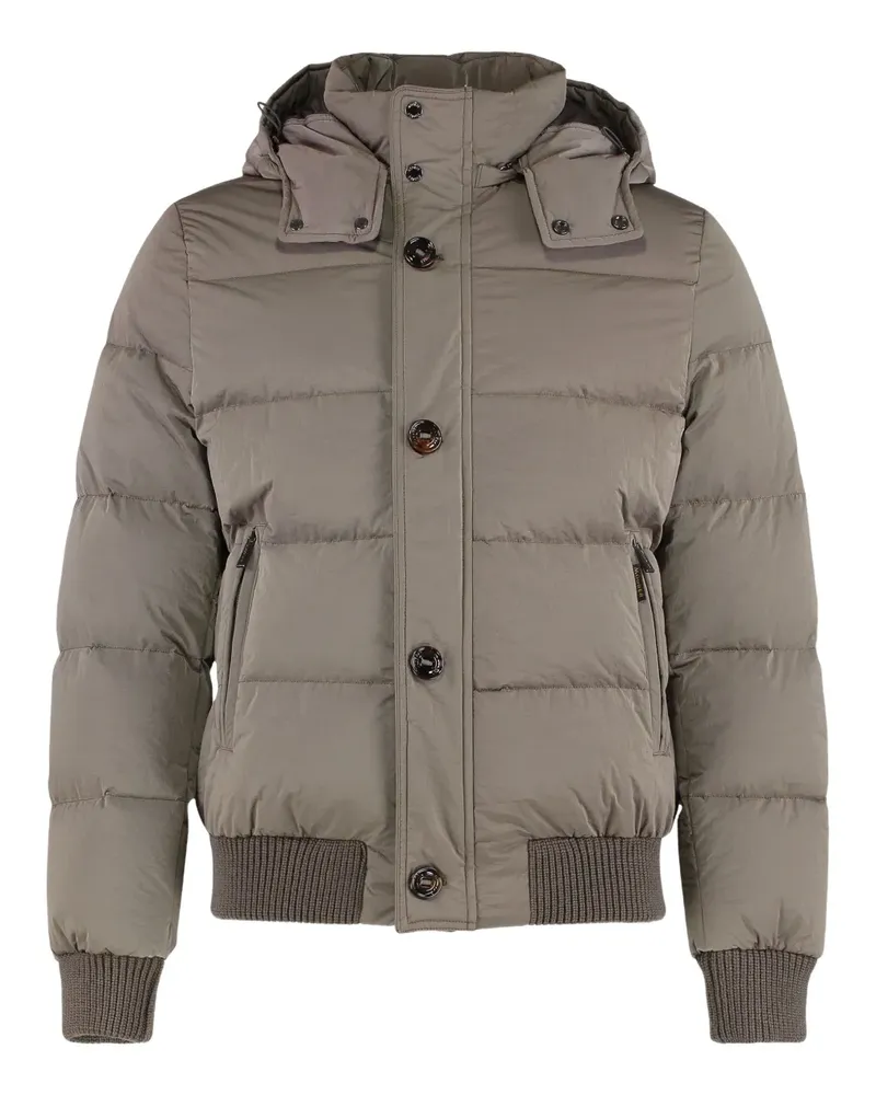 MOORER Gesteppte Kapuzenjacke - Braun Braun