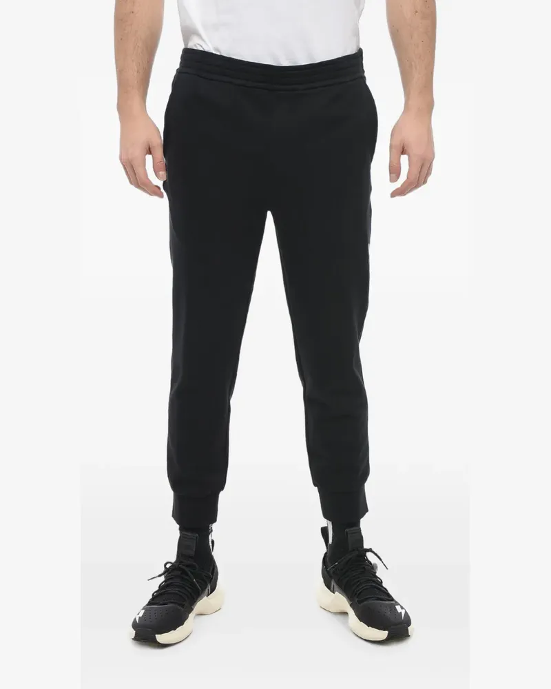 Neil Barrett logo-embroidered skinny-fit track pants - Schwarz Schwarz