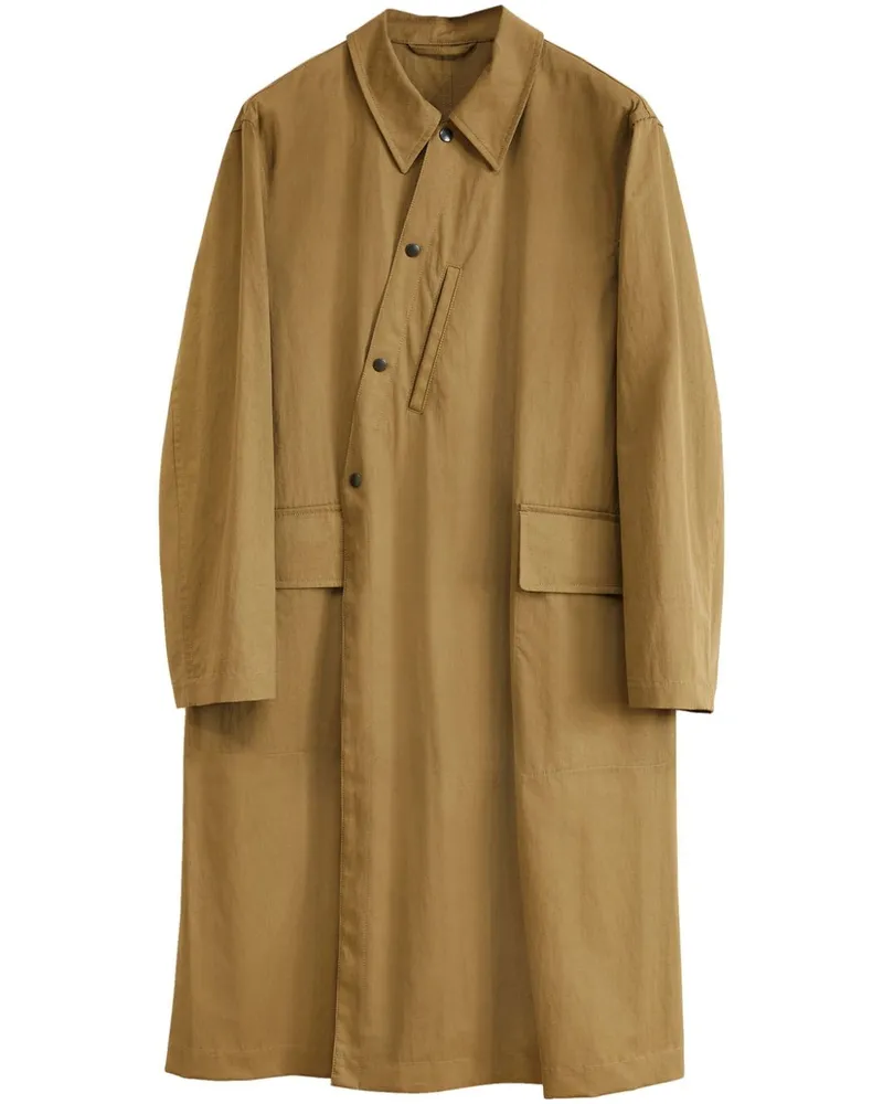 Christophe Lemaire Asymmetrischer Trenchcoat - Grün Grün