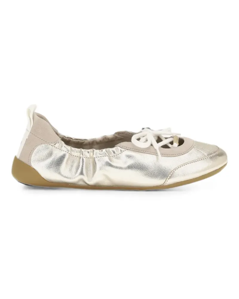 Chloé metallic-effect ballet flats - Gold Gold