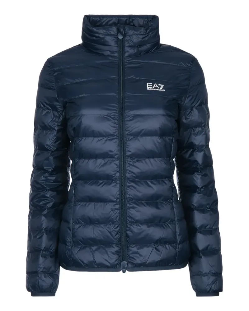 EA7 quilted logo-print jacket - Blau Blau