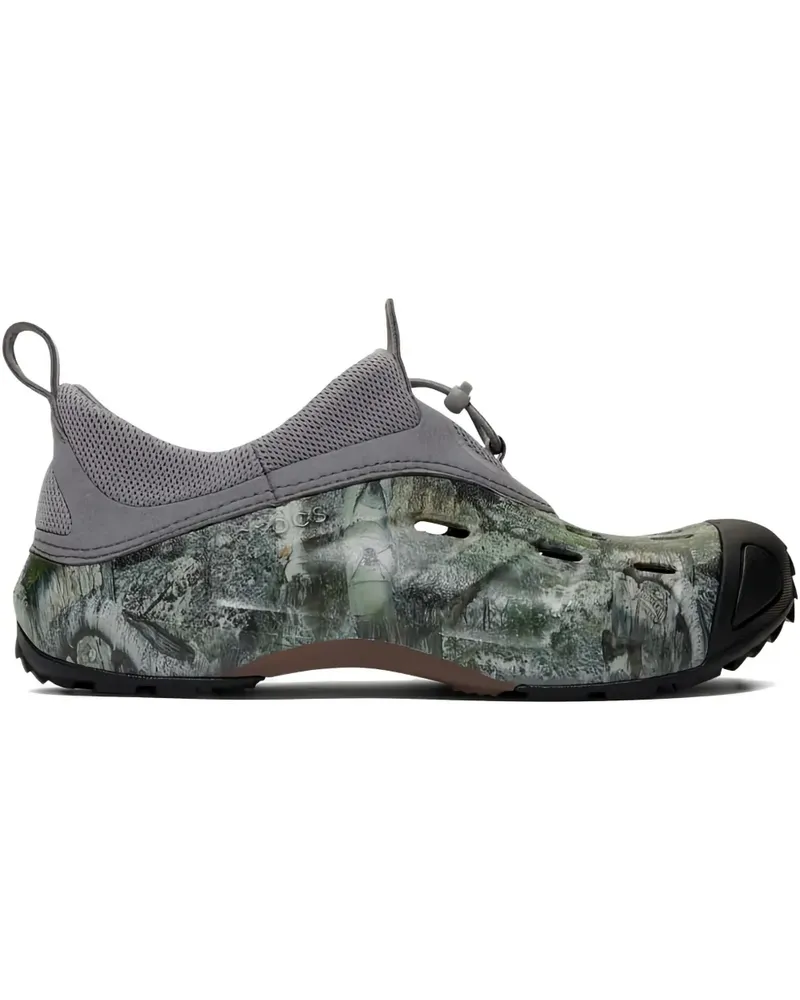 Crocs Quick Trail low "Mossy Oak Elements Walnut" Clogs - Grau Grau