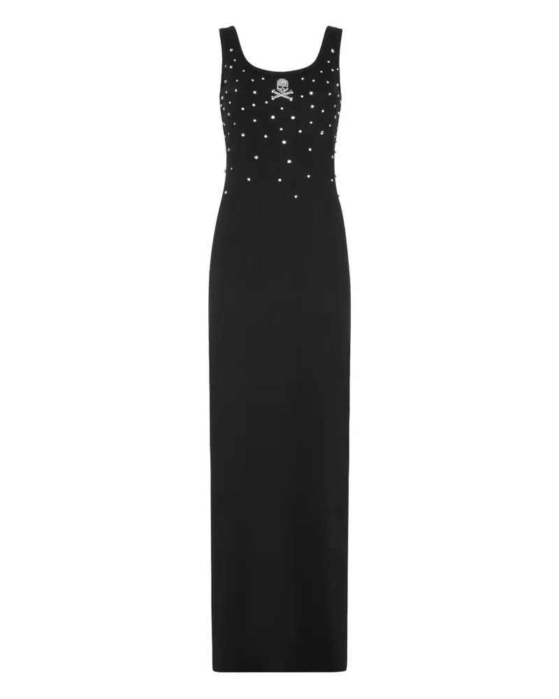 Philipp Plein Kleid mit Strass - Schwarz Schwarz