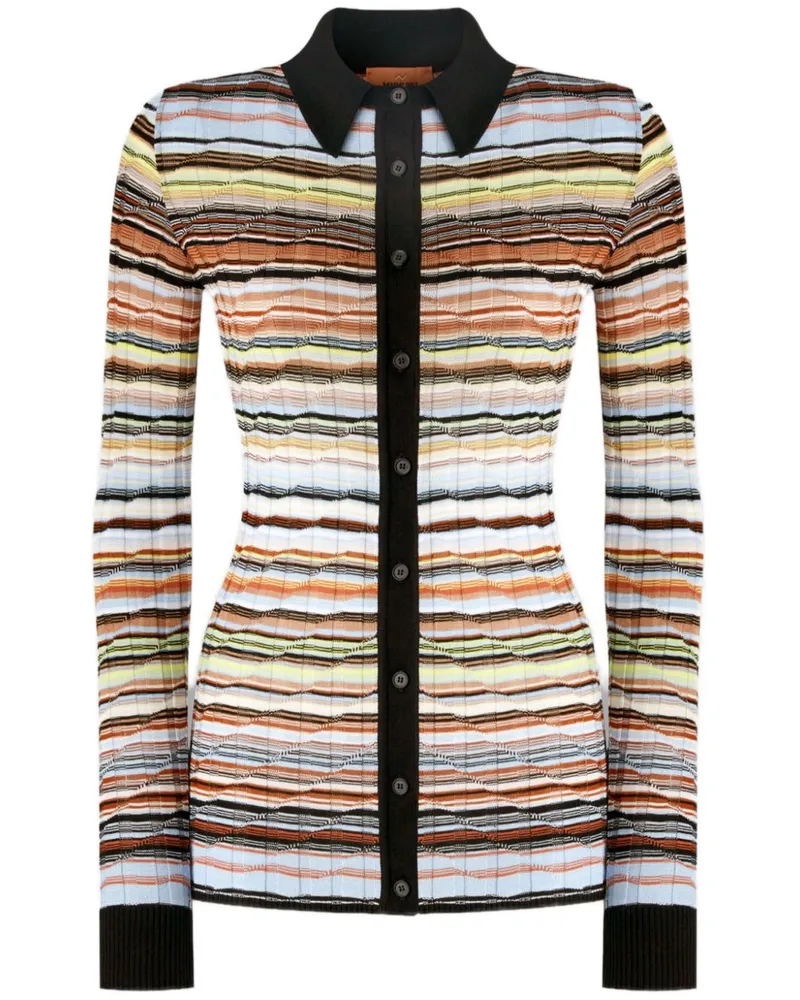 Missoni Gestricktes Hemd mit Streifen - Blau Blau