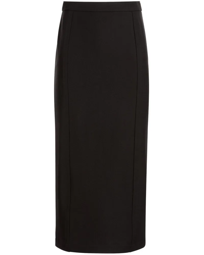 Bally Gabardine-Maxirock - Schwarz Schwarz