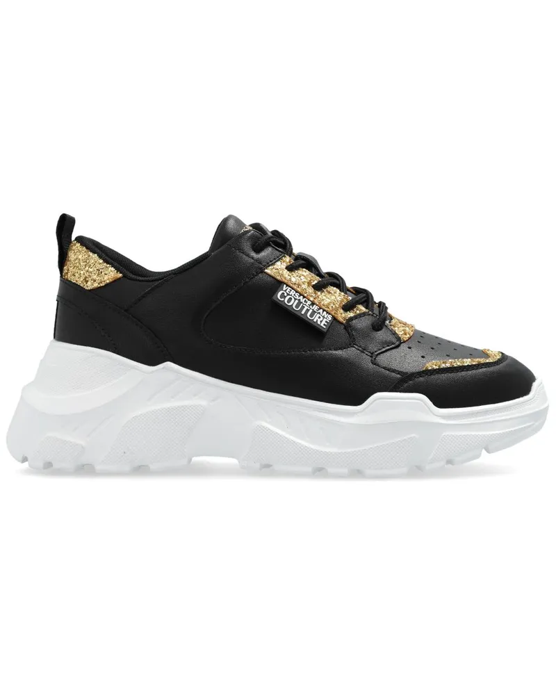 Versace Jeans Sneakers mit Glitter-Detail - Schwarz Schwarz