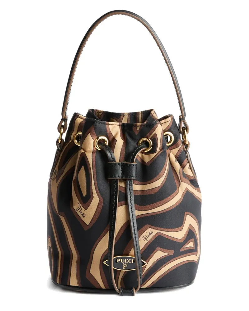 Emilio Pucci Schultertasche mit abstraktem Print - Schwarz Schwarz