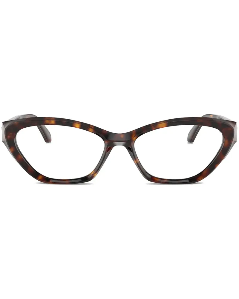 Versace Brille mit Medusa-Schild - Braun Braun