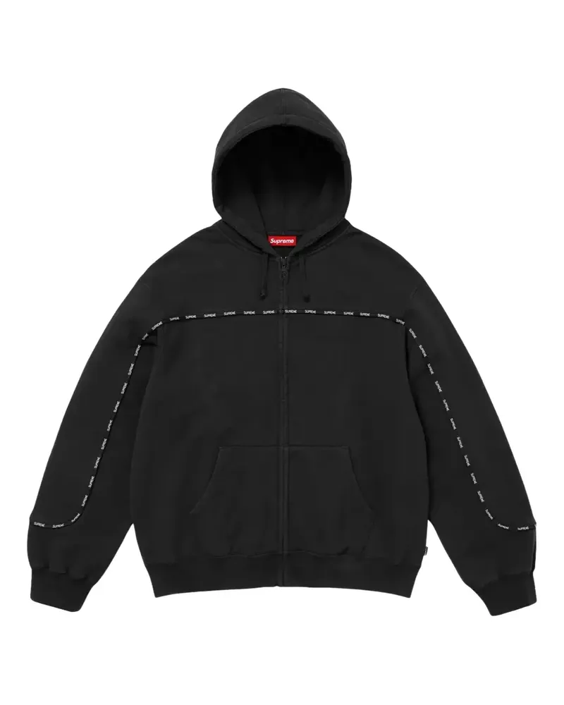 Supreme Being Paspelierte Kapuzenjacke - Schwarz Schwarz