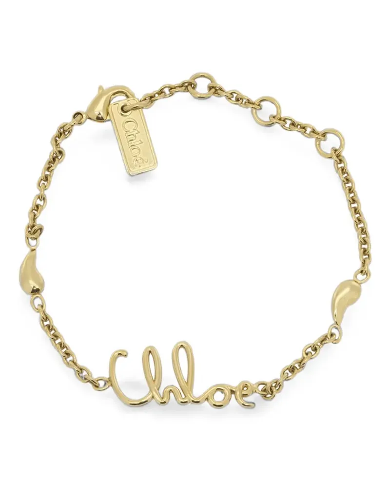 Chloé logo-plaque chain bracelet - Gold Gold