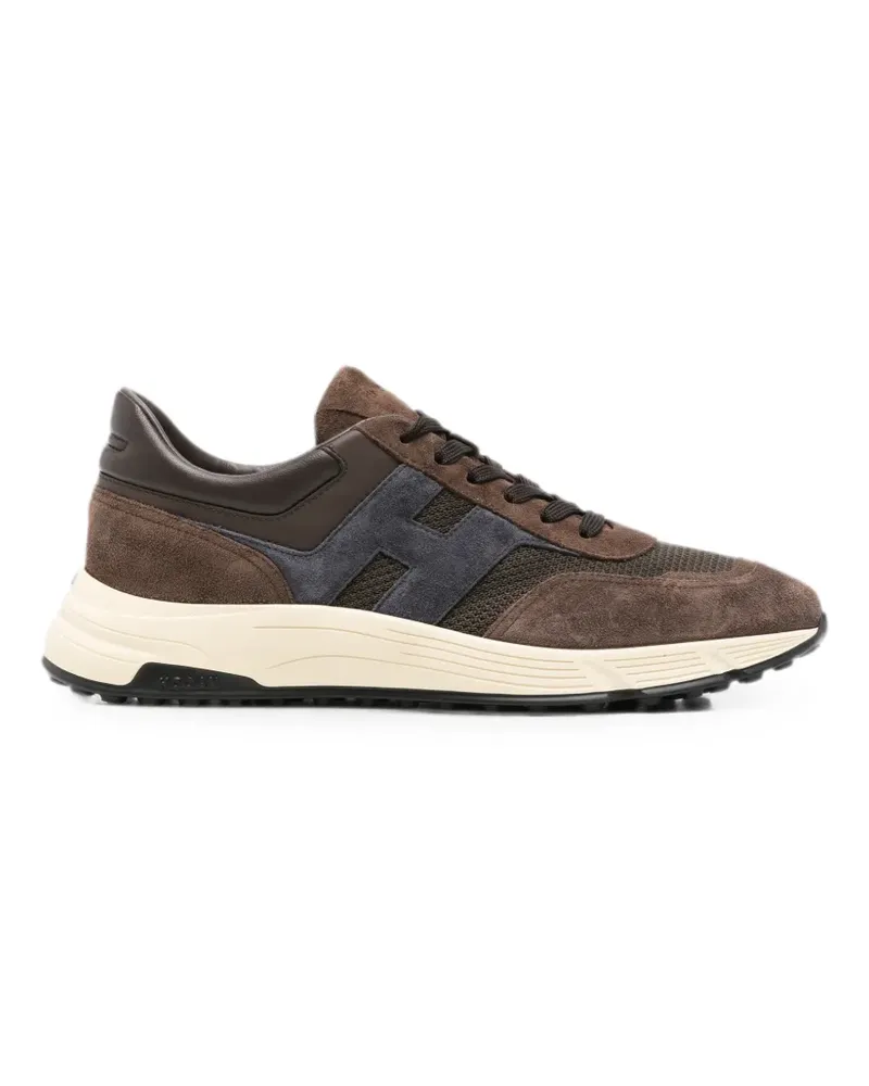 Hogan logo-patch sneakers - Braun Braun