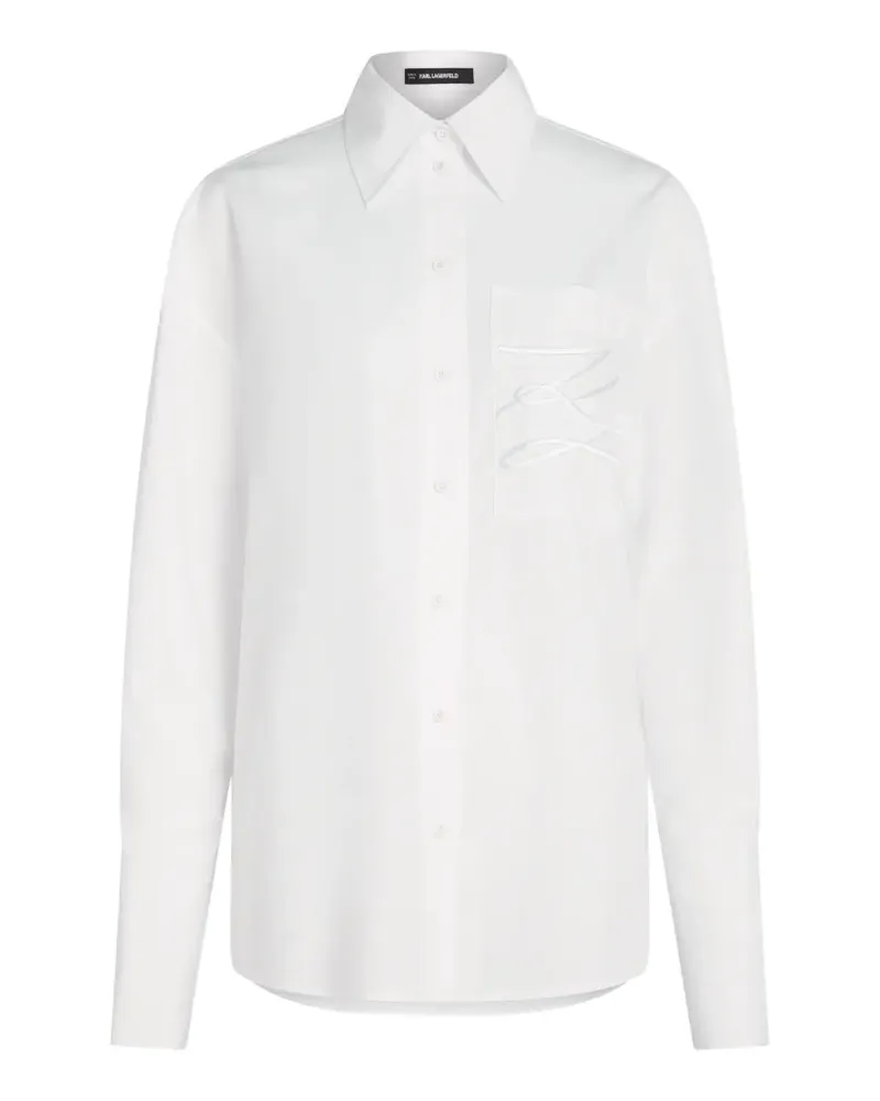 Karl Lagerfeld Hemd mit Logo-Detail - Weiß Weiß