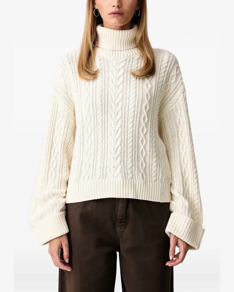 Guess x North Sails Rollkragenpullover mit Zopfmuster - Nude Nude