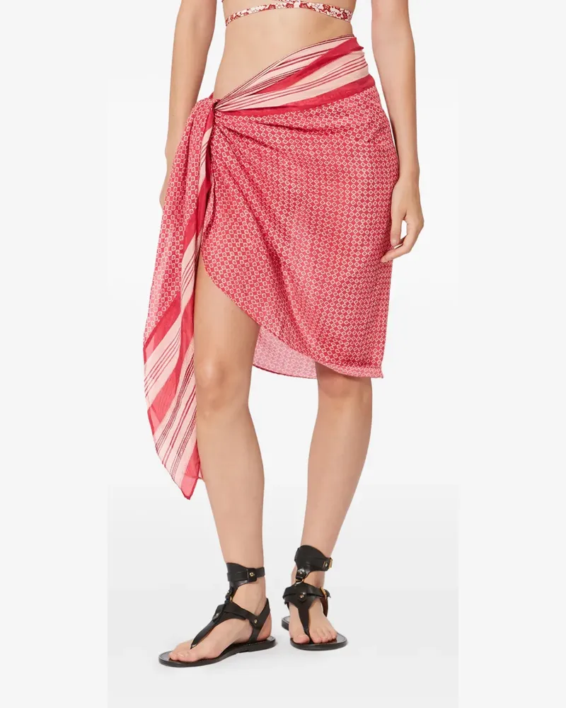 Isabel Marant LUCILIA striped printed pareo - Rot Rot