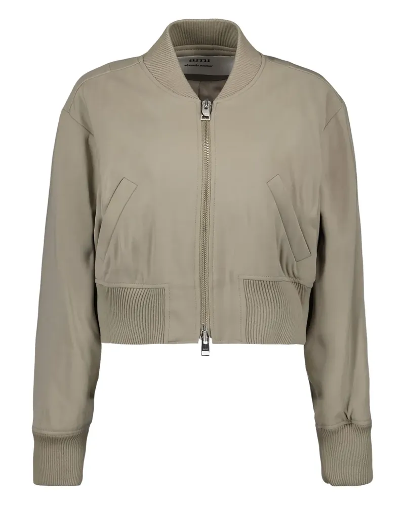 AMI Paris Gefütterte Bomberjacke - Nude Nude