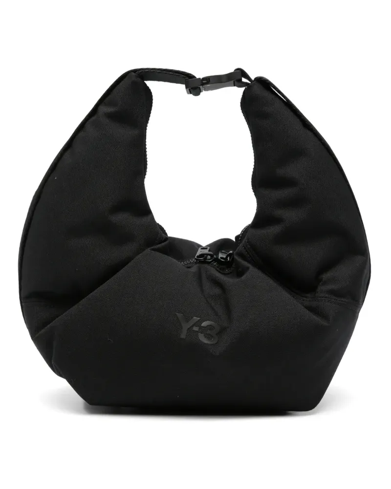 Y-3 Crescent logo-print padded tote bag - Schwarz Schwarz
