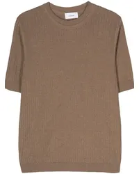 LARDINI T-Shirt aus geripptem Strick Braun