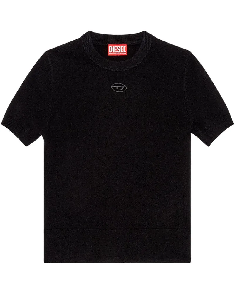 Diesel M-Arga Tanktop mit Logo-Stickerei - Schwarz Schwarz