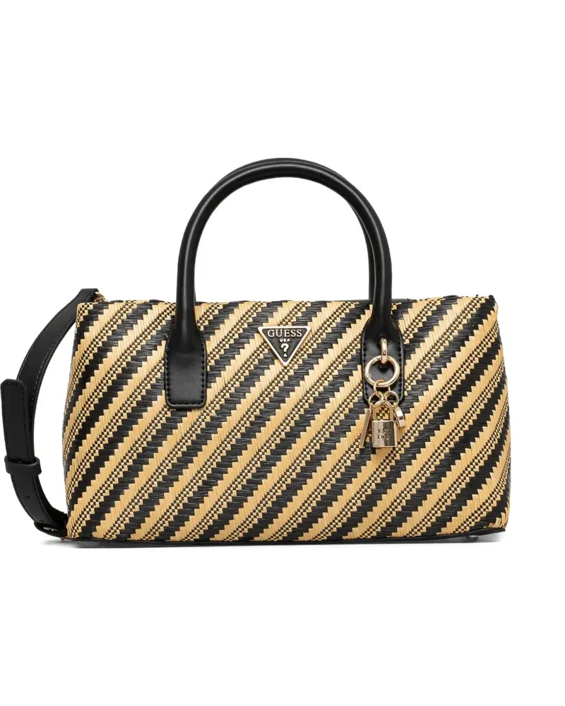 Guess Gestreifter Shopper - Nude Nude