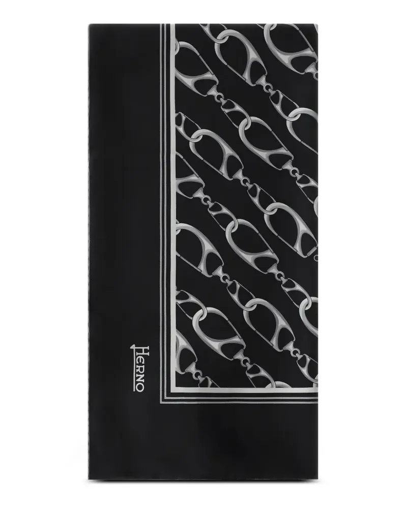 Herno graphic-print scarf - Schwarz Schwarz