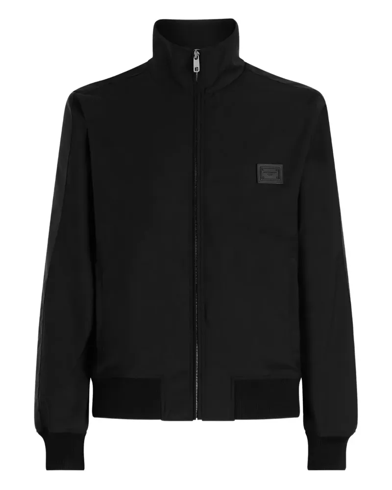 Dolce & Gabbana Bomberjacke mit Logo-Patch - Schwarz Schwarz