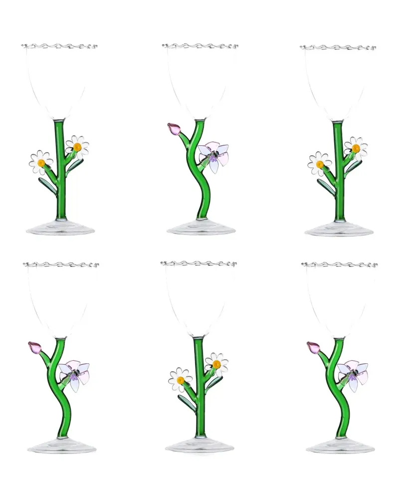Ichendorf Milano flower stemmed wine glasses (set of six) - Grün Grün