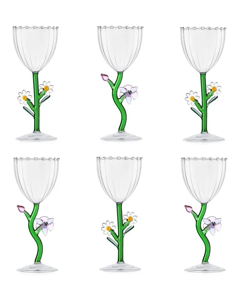 Ichendorf Milano flower stemmed wine glasses (set of six) - Grün Grün