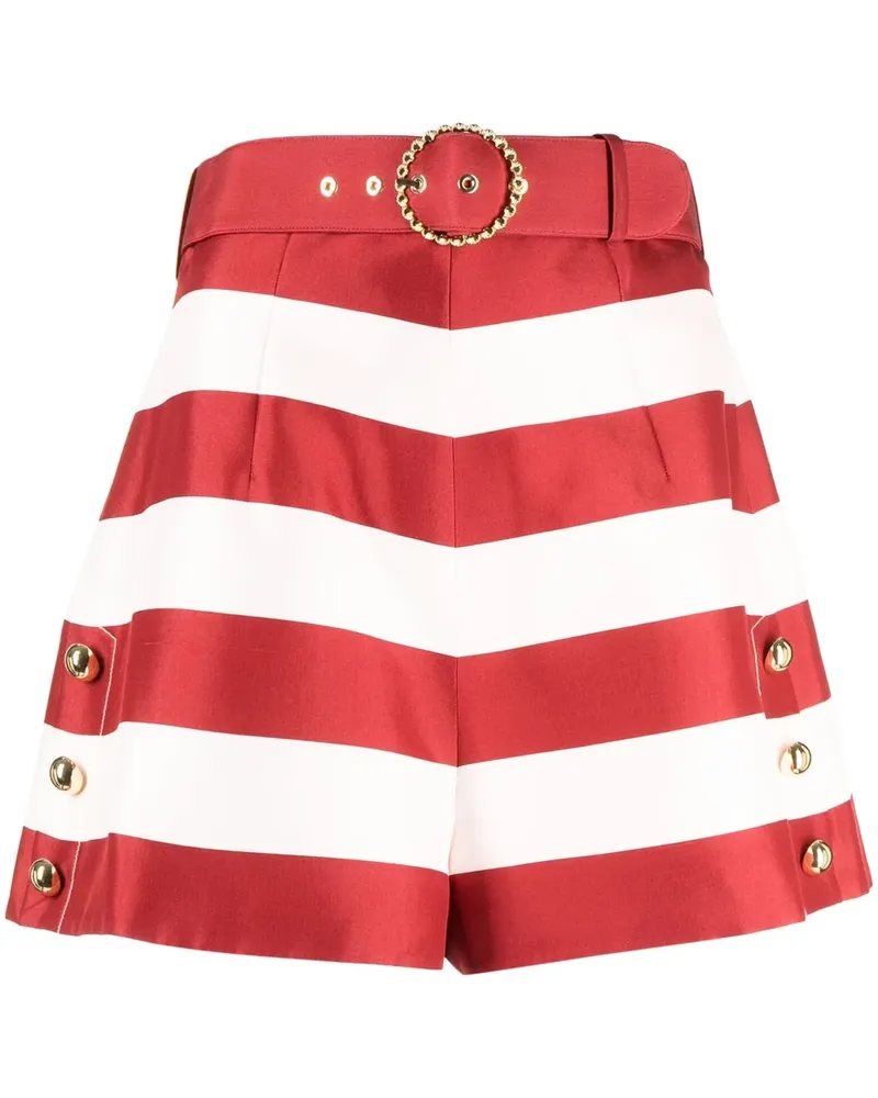 Zimmermann Gestreifte Shorts - Rot Rot
