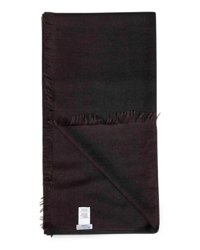 Brunello Cucinelli Schal aus Kaschmir mit Fransen - Braun Braun