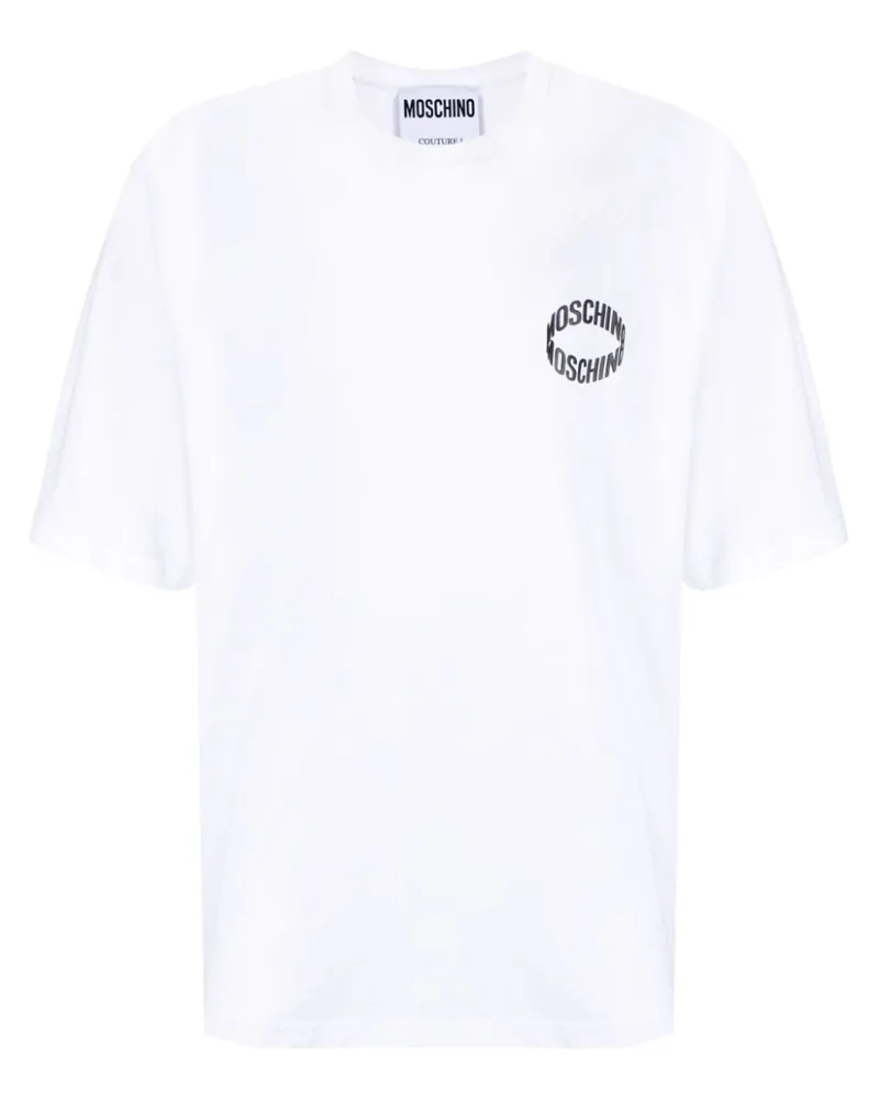 Moschino T-Shirt mit Logo-Prägung - Weiß Weiß