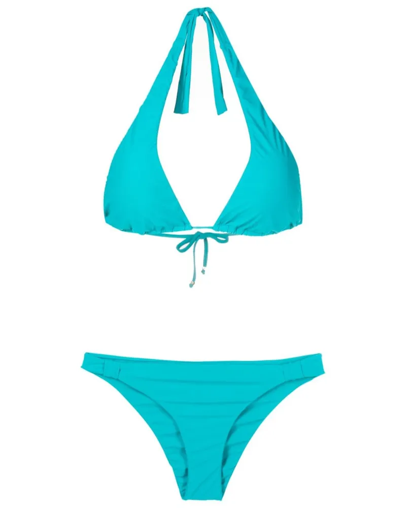 Amir Slama Triangel-Bikini mit Neckholder - Blau Blau