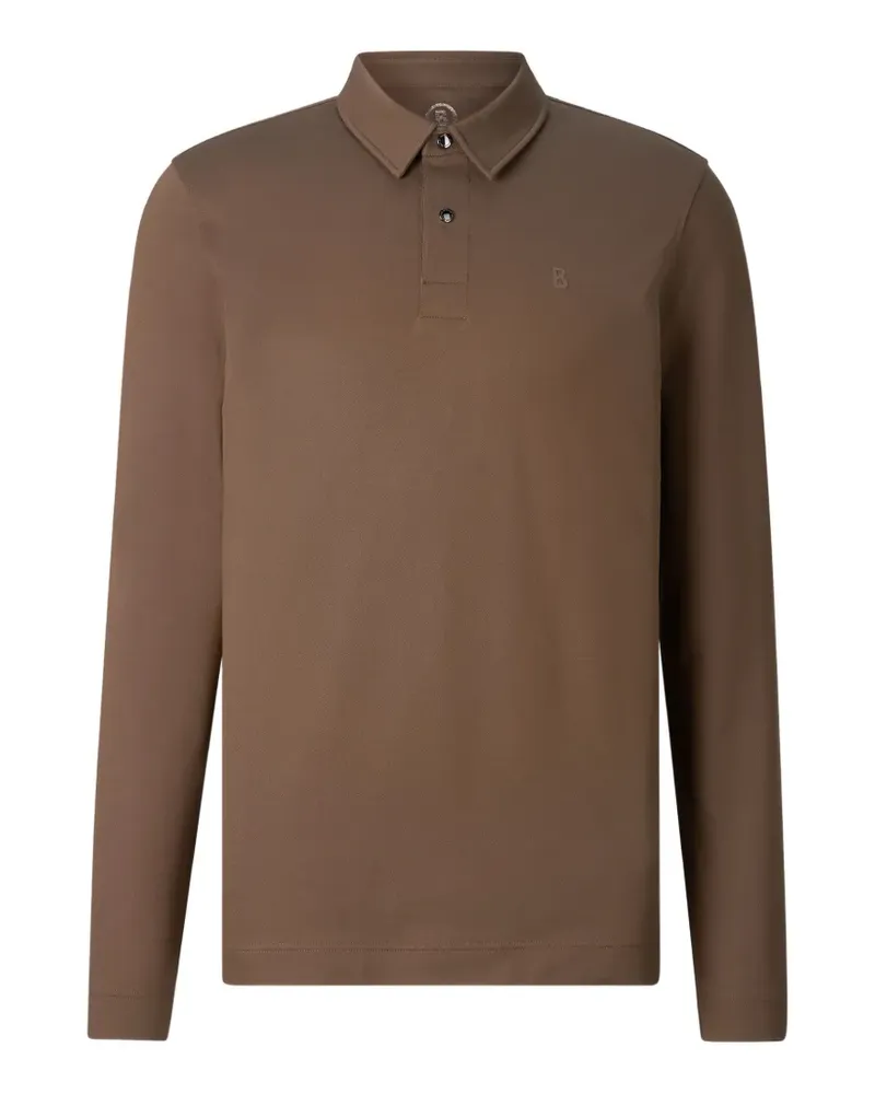 Bogner Timon Langarm-Poloshirt - Braun Braun