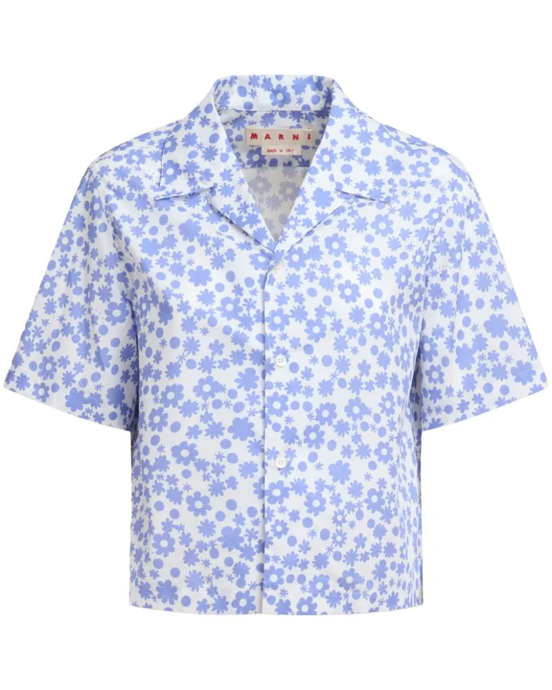 Marni Hemd mit Blumen-Print - Violett Violett